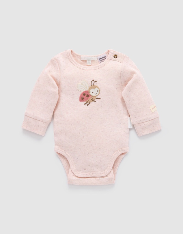 Purebaby - Applique Bodysuit -Kids-Babies