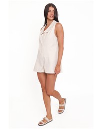 Petal & Pup - Lavina Collared Playsuit - Cream