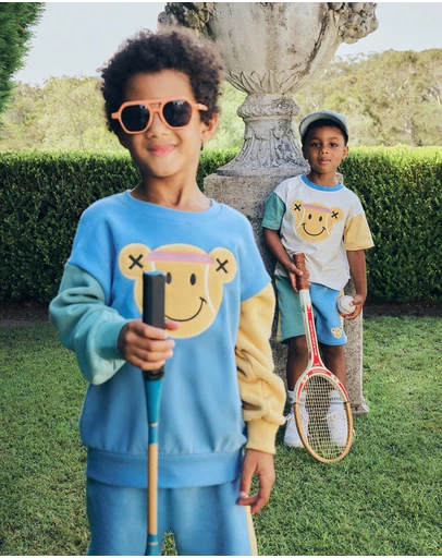 Huxbaby - Tennis Bear Boxy T-Shirt - Babies-Kids