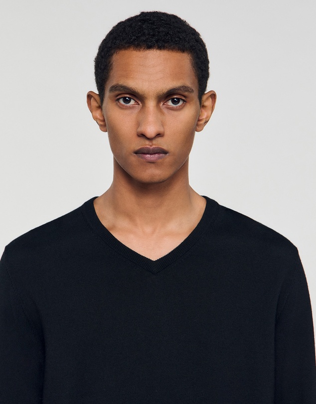 Sandro - Vneck Merinos Sweater