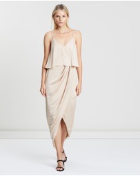 Shona Joy - Luxe Draped Cocktail Frill Dress