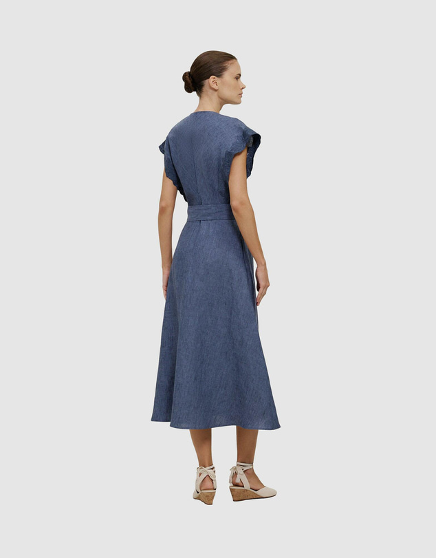 Trenery - Linen Embroidered Detail Dress