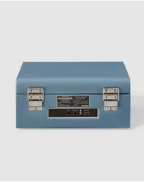 Crosley - Crosley Voyager Portable Retro CD Player with Stereo Bluetooth Speakers, FM Radio - Washed Blue