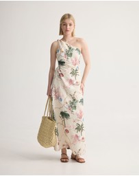 Oxford - Maja One Shoulder Linen Dress