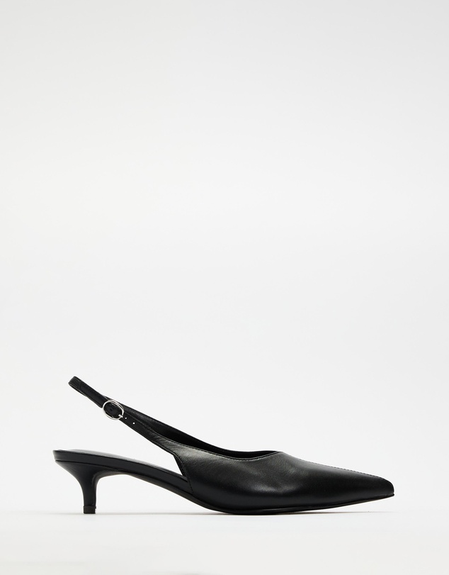 Atmos&Here - Stephanie Leather Sling Back Heels
