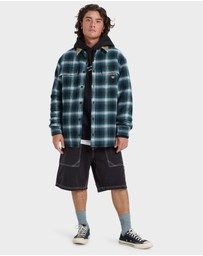 Quiksilver - Mens Shadow Check Long Sleeve Shirt