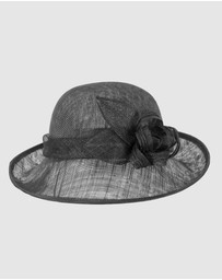 Max Alexander - Sinamay Black Fashion Hat