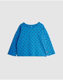 Mini Rodini - Polka Dots Aop LS Tee - Babies-Kids