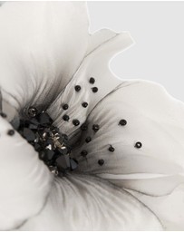 Max Alexander - Large White Black Flower Headband Fascinator