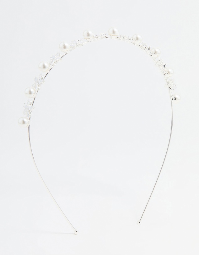 Lovisa - Silver Pearl Flower Headband