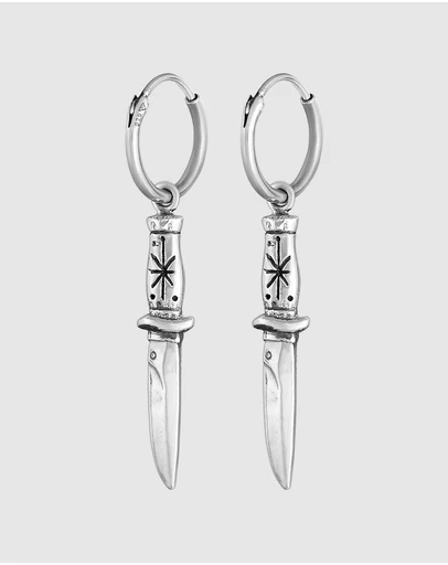 Haze & Glory - ICONIC EXCLUSIVE - Earrings Dagger Hoops 925 Sterling Silver