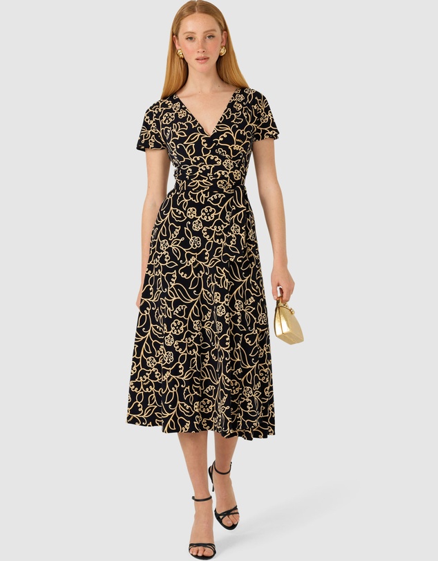 SACHA DRAKE - Reverse Wrap Midi Dress