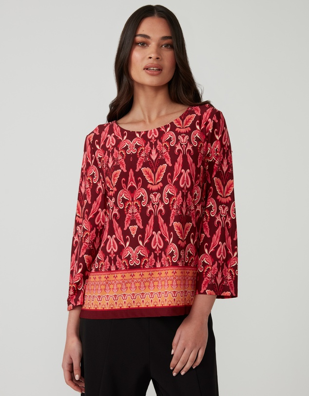 Stella - Pink Cherry Blossom Tunic Top