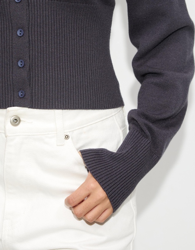 Dazie - Mira Cinched Waist Button Up Cardigan
