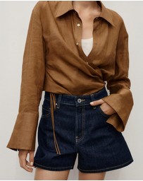 M.N.G - High-Rise Denim Shorts