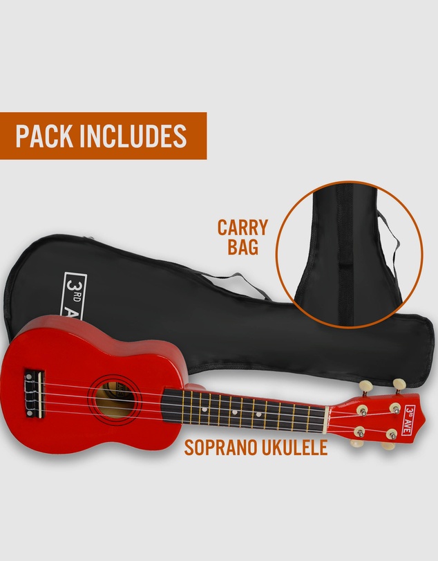 iWorld - 3rd Avenue Soprano Ukulele - Red