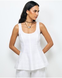 AERE - Bria Linen Top