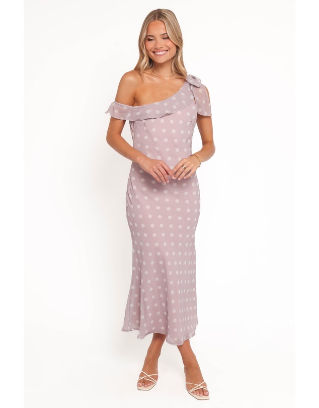 Petal & Pup - Celestine Maxi Dress - Lavender Polka Dot