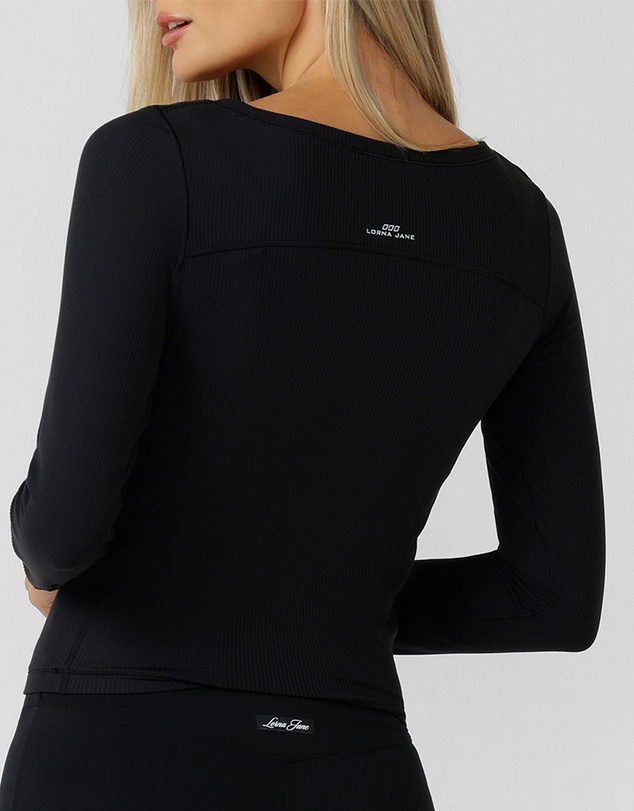Lorna Jane - Train Warmer Long Sleeve Rib Top