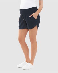 Ripe Maternity - Indi Shirred Linen Short