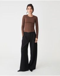 Forcast - Arden Mid Rise Pleated Pants