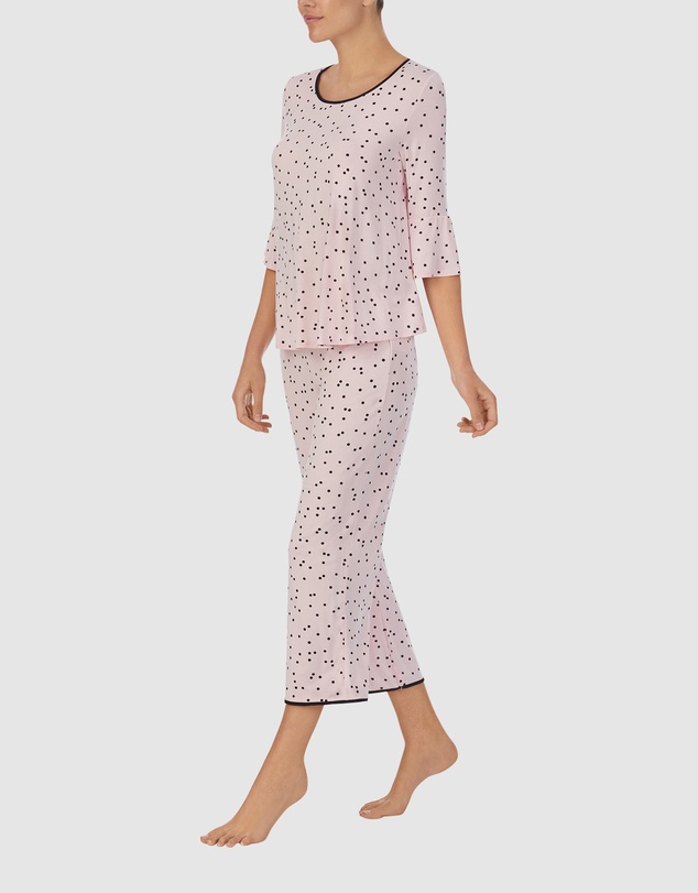 Kate Spade - Modal Jersey 3/4 Sleeve Cropped Long Pyjama Set