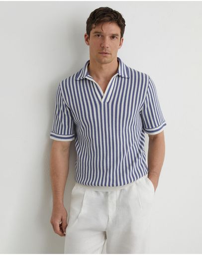 Blue & Off White