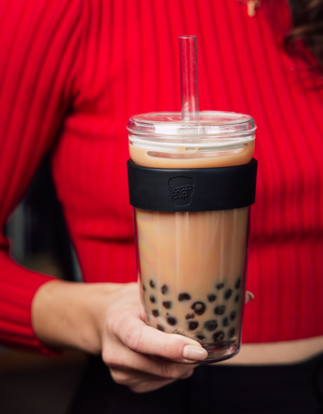 KeepCup - Longplay Cold Cup 16oz Reusable Coffee Cup with Boba Straw Lid