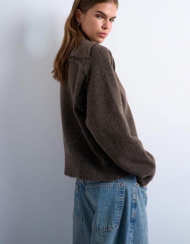 TOPSHOP - Knitted Collar Jumper