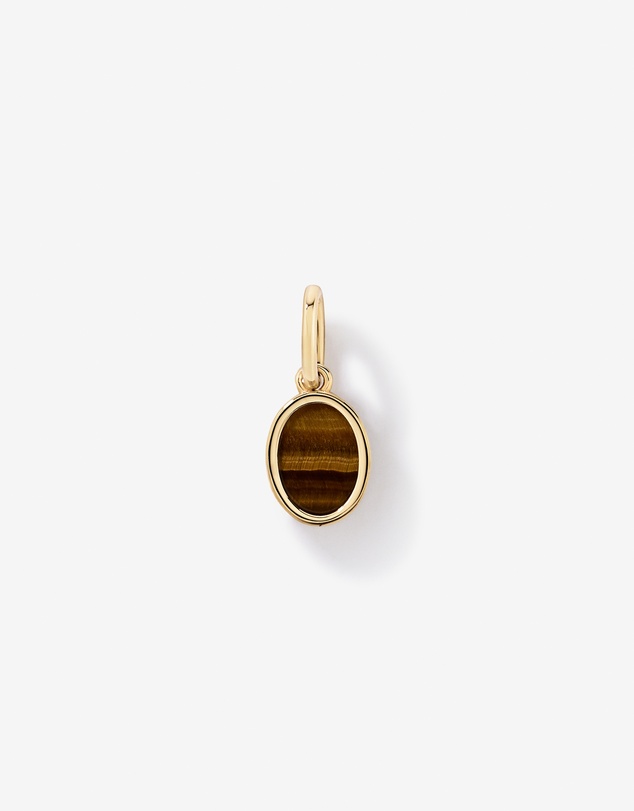 Michael Hill - Tiger Eye Oval Pendant in 18kt Vermeil