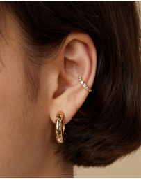 Astrid & Miyu - Cosmic Star Dome 18Ct Hoops