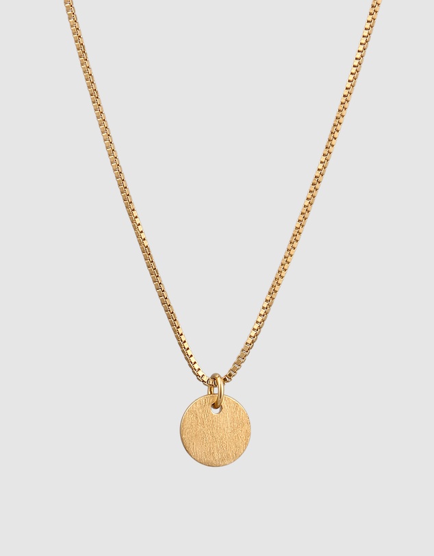 Elli Jewelry - Necklace with Platelet Pendant 925 Sterling Silver Gold-plated