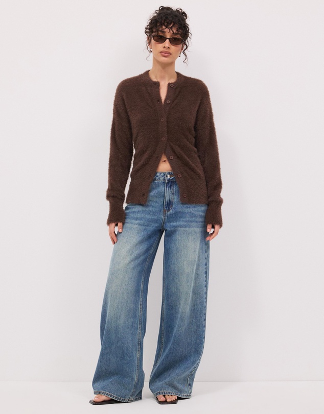 Calli - Rae Fluffy Knit Cardigan