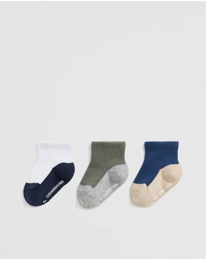 Country Road - Quarter Crew Sock Pack Of 3
