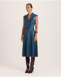 SABA - Viv Faux Leather Midi Dress