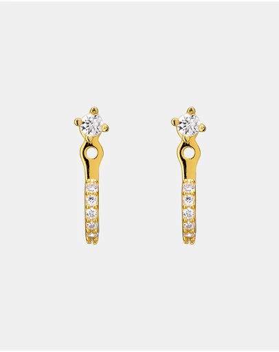 Zoe Olivia - 14K Gold Vermeil Cubic Zirconia Hook Ear Jacket