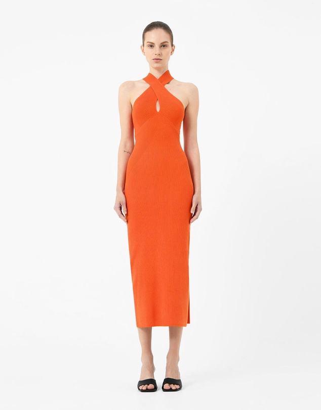 Forcast - Beatrix Criss-Cross Neckline Knit Dress