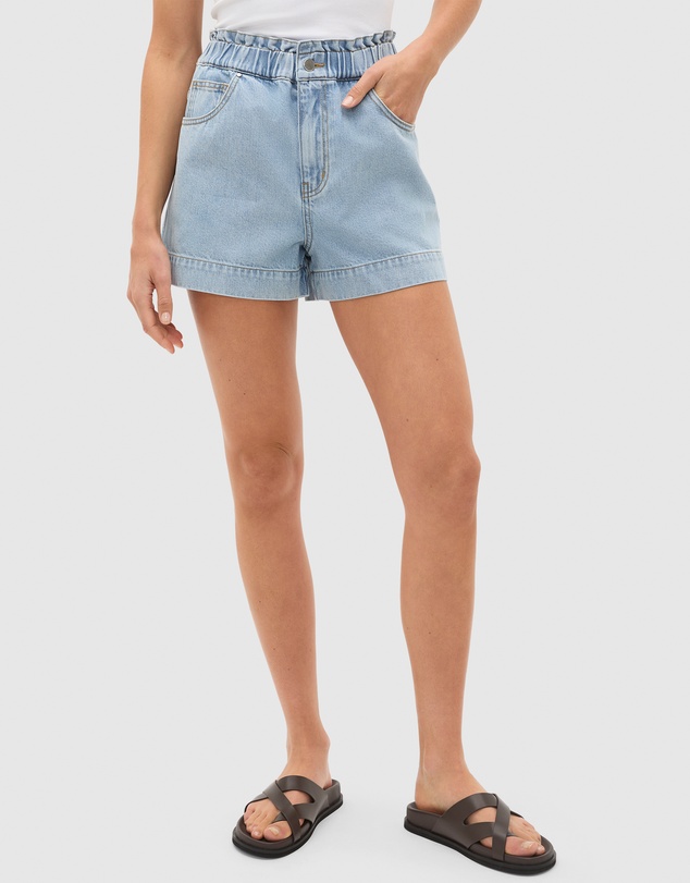 Seed Heritage - Core Denim Relaxed Paperbag Short