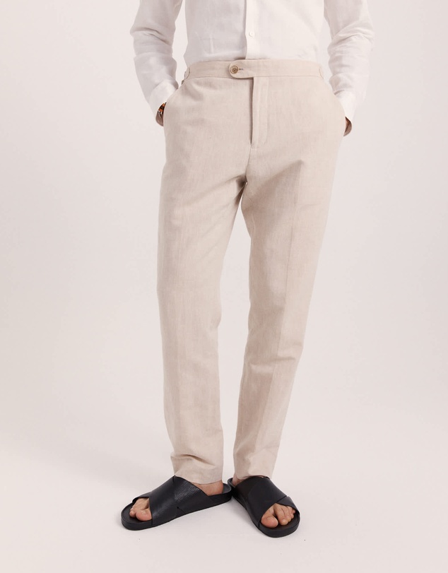 SABA - Elias Linen Cotton Regular Side Adjuster Pant