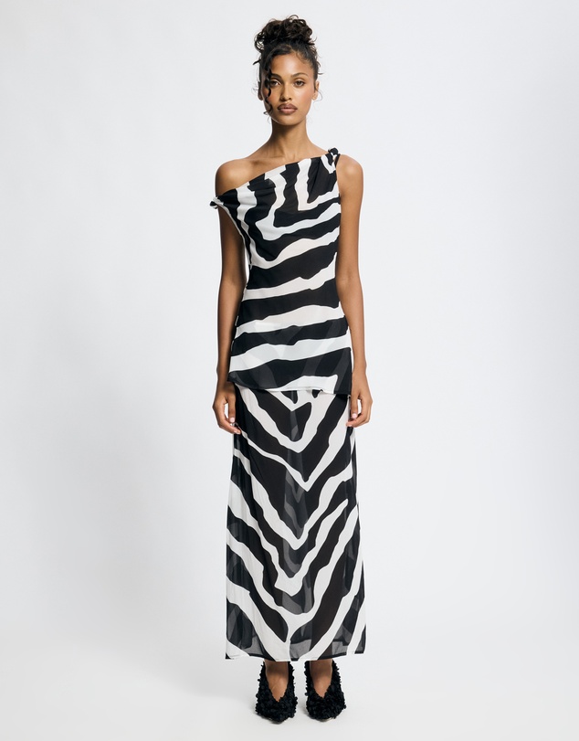 Lover - Thalia Asymmetric Sheer Top