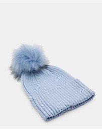 Morgan & Taylor - Valentine Wool-Blend Beanie in Pale Blue