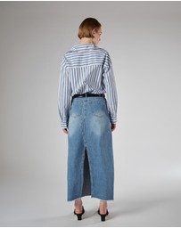 DRICOPER DENIM - Finley Loose Blue Stripe Shirt