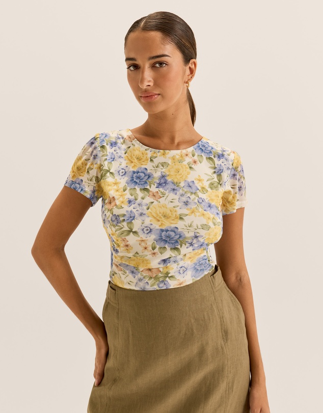 Review - Elba Floral Mesh Top