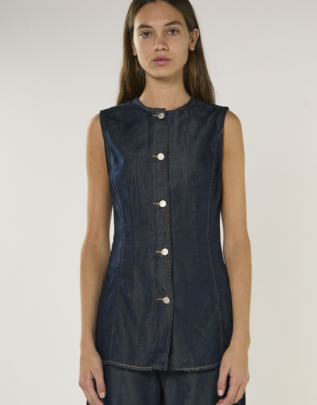 Glamorous - Denim Sleeveless Blouse
