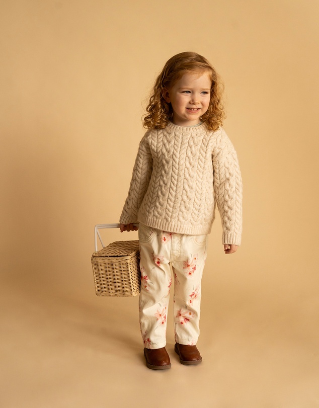 Bebe by Minihaha - Emmy Petal Pull On Jeans 3-7 Yrs