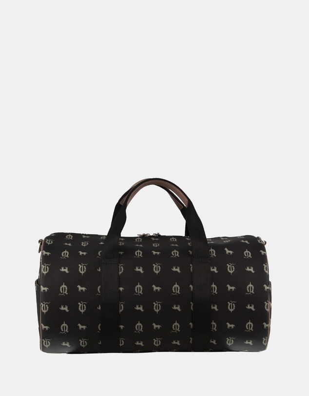 Pierre Cardin - Pierre Cardin Canvas Print/Leather Trim Art Design Duffle Bag