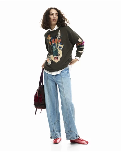 Desigual - Collage drawing sweatshirt