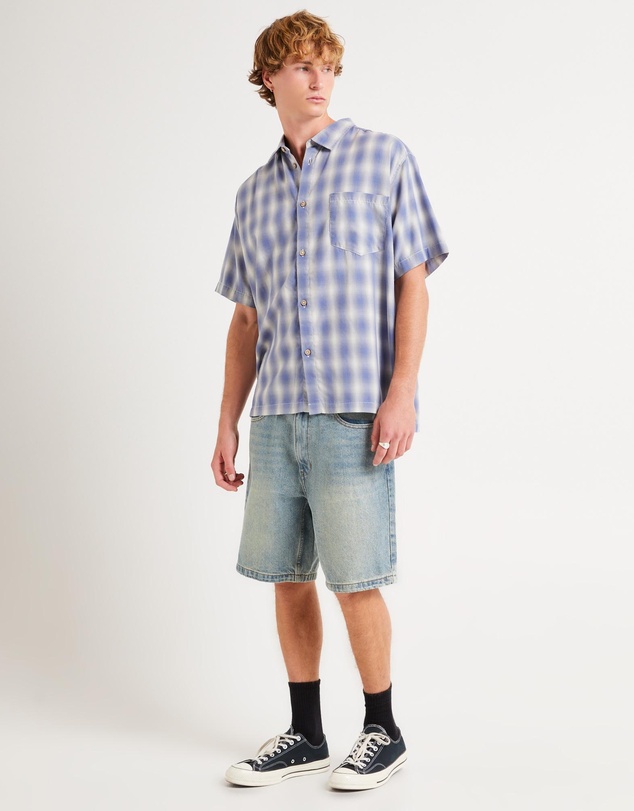 Insight - Dazed Ombre Check Shorts Sleeve Shirt