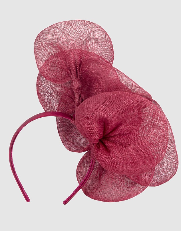 Max Alexander - Large Lilly Wine Flower Fascinator