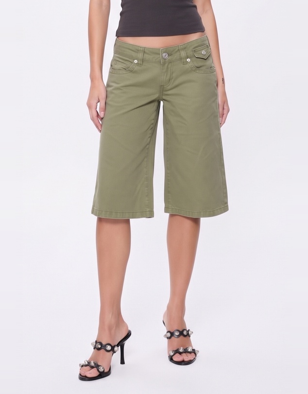 Abrand - 00 Wide Capri Khaki